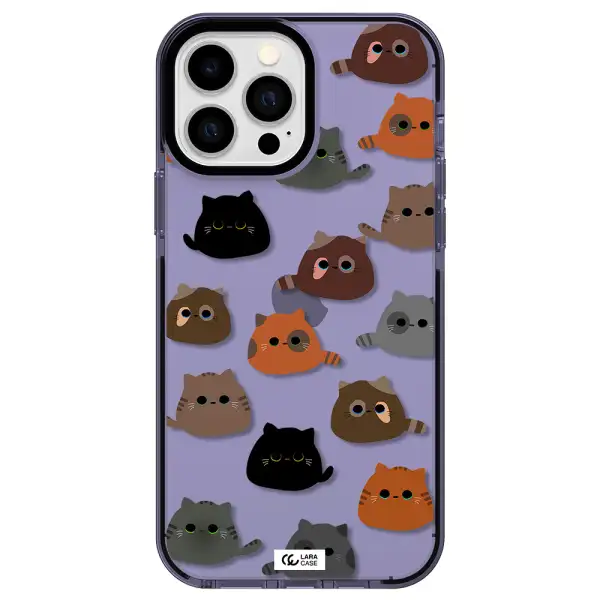 a group of cats with different colors Apple iPhone 13 Pro Max impact Lilac Case
