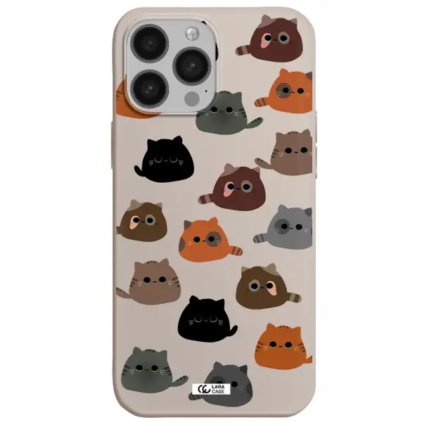 a group of cats with different colors Apple iPhone 13 Pro Max Silicone Stone Case