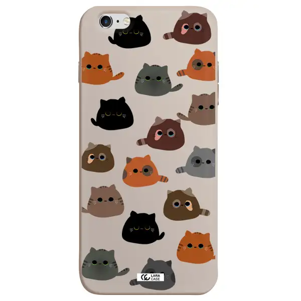 a group of cats with different colors Apple iPhone 6 plus Silicone Stone Case