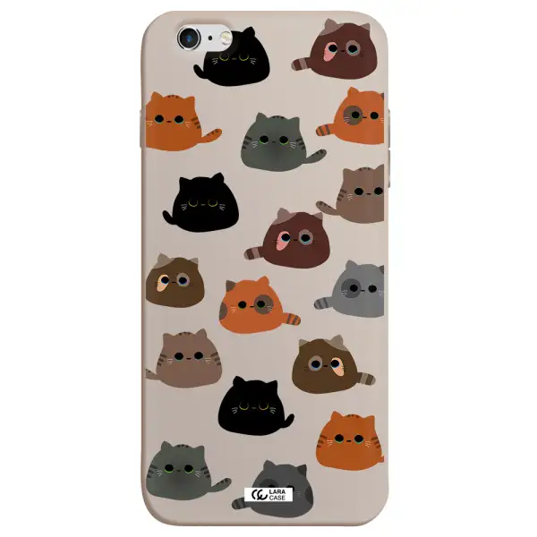 a group of cats with different colors Apple iPhone 6S Silicone Stone Case