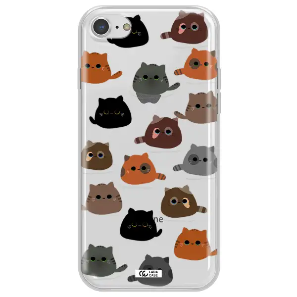 a group of cats with different colors Apple iPhone 7 Clear TPU Case