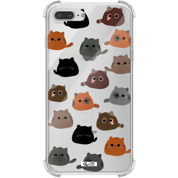 a group of cats with different colors Apple iPhone 7 plus Clear PC Case