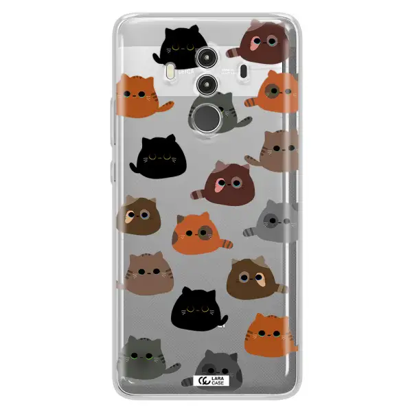 a group of cats with different colors Huawei Mate 10 Clear TPU Case