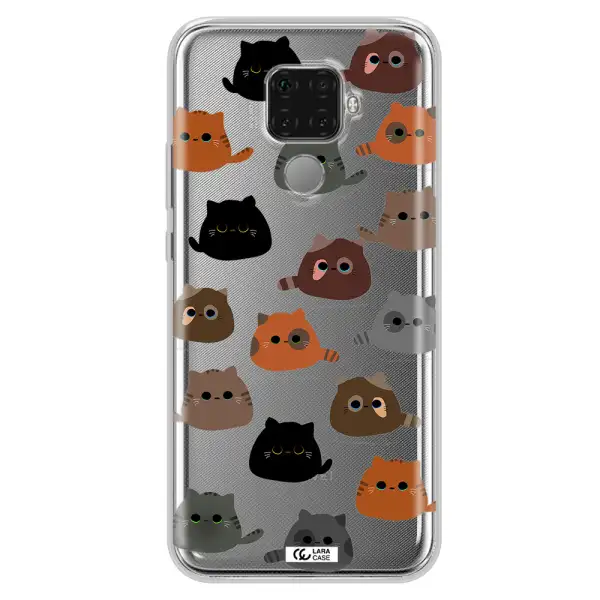 a group of cats with different colors Huawei Mate 30 Lite Clear TPU Case