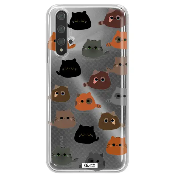 a group of cats with different colors Huawei Nova 5t Clear TPU Case
