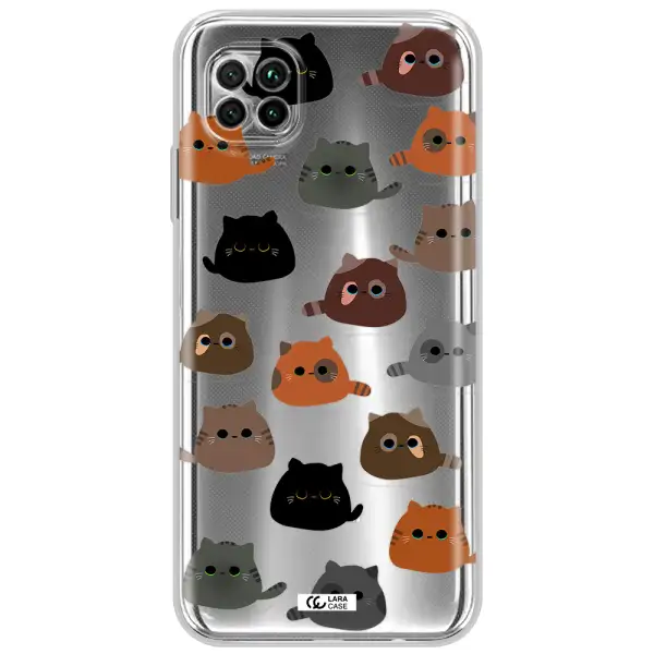 A Group Of Cats With Different Colors Huawei Nova 7I Clear Tpu Case