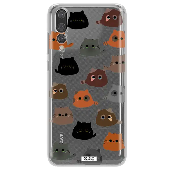 a group of cats with different colors Huawei P20 Pro Clear TPU Case