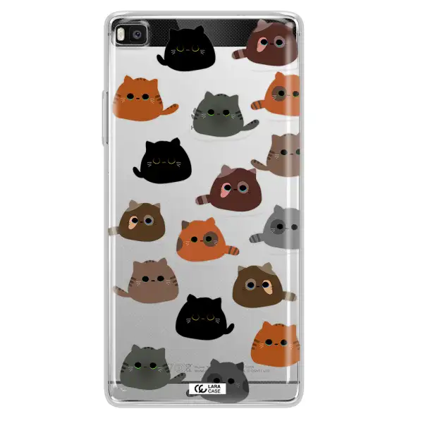 a group of cats with different colors Huawei P8 Clear TPU Case