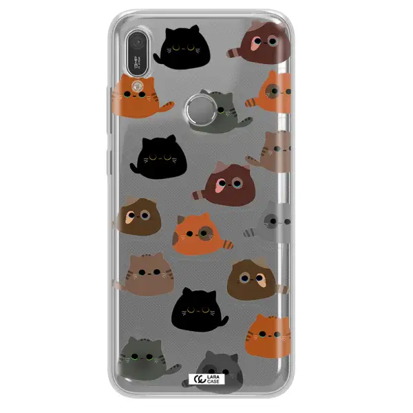 a group of cats with different colors Huawei Y6 2019 Clear TPU Case