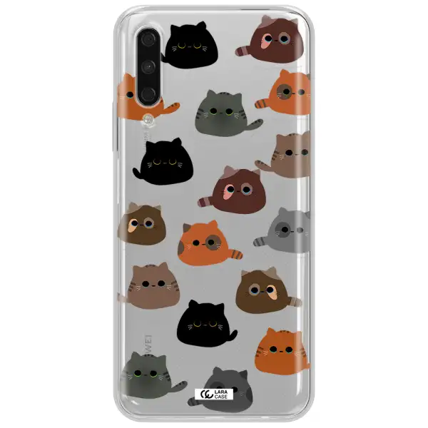 A Group Of Cats With Different Colors Huawei Y9S Clear Tpu Case