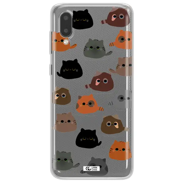 a group of cats with different colors Samsung A02 Clear TPU Case