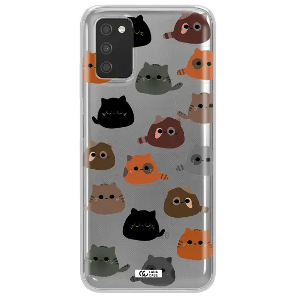 a group of cats with different colors Samsung A03S Clear TPU Case