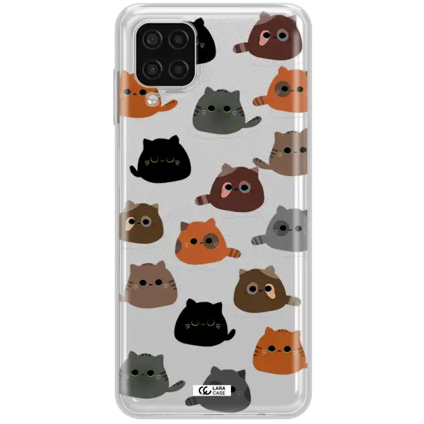 a group of cats with different colors Samsung A12 4g Clear TPU Case