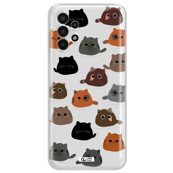 a group of cats with different colors Samsung A13 4g Clear TPU Case