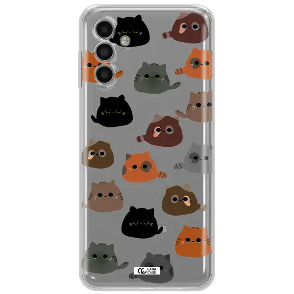 A Group Of Cats With Different Colors Samsung A13 5G Clear Tpu Case