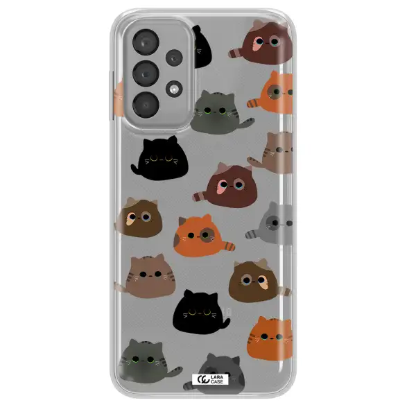 a group of cats with different colors Samsung A33 Clear TPU Case