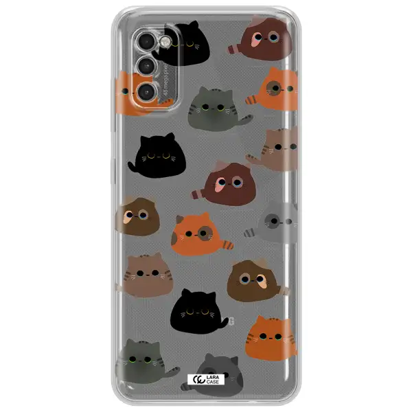 A Group Of Cats With Different Colors Samsung A41 Clear Tpu Case