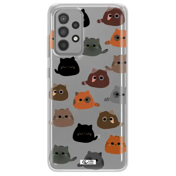 a group of cats with different colors Samsung A52 Clear TPU Case