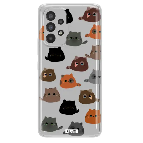 a group of cats with different colors Samsung A53 Clear TPU Case