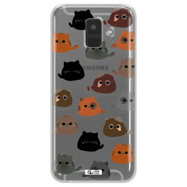 a group of cats with different colors Samsung A6 Clear TPU Case