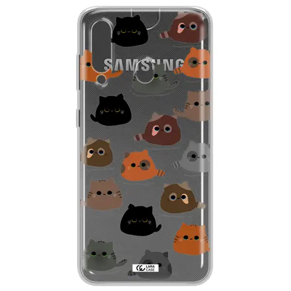 a group of cats with different colors Samsung A60 Clear TPU Case