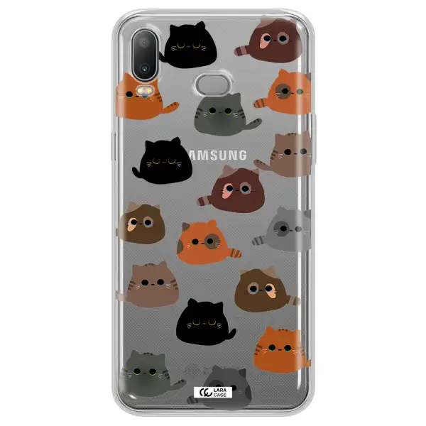 a group of cats with different colors Samsung A6S Clear TPU Case