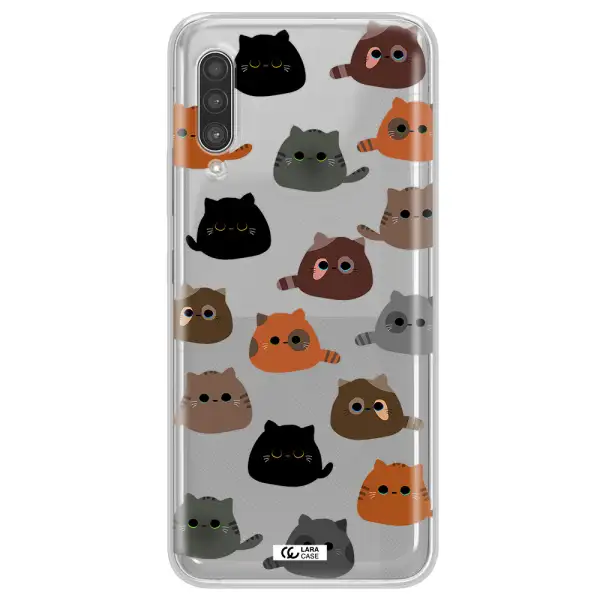 a group of cats with different colors Samsung A90 Clear TPU Case