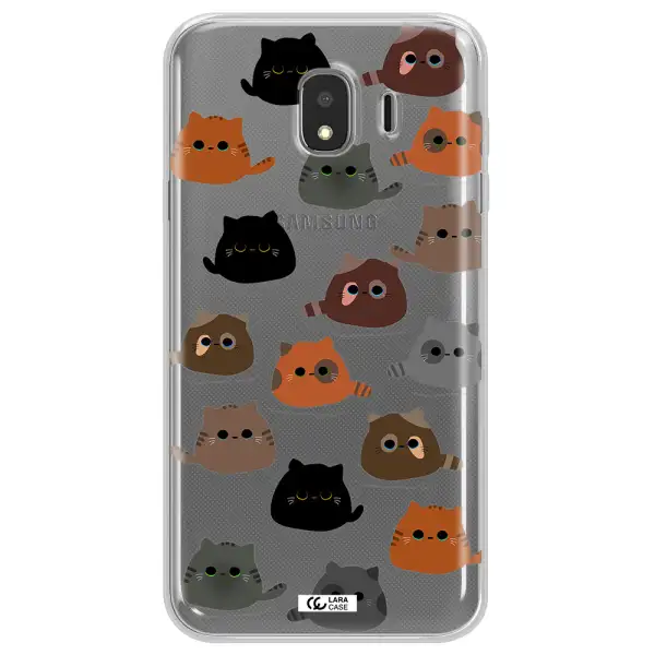 a group of cats with different colors Samsung J4 Clear TPU Case