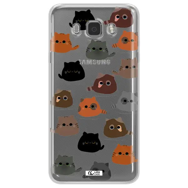 a group of cats with different colors Samsung J7 2016 Clear TPU Case