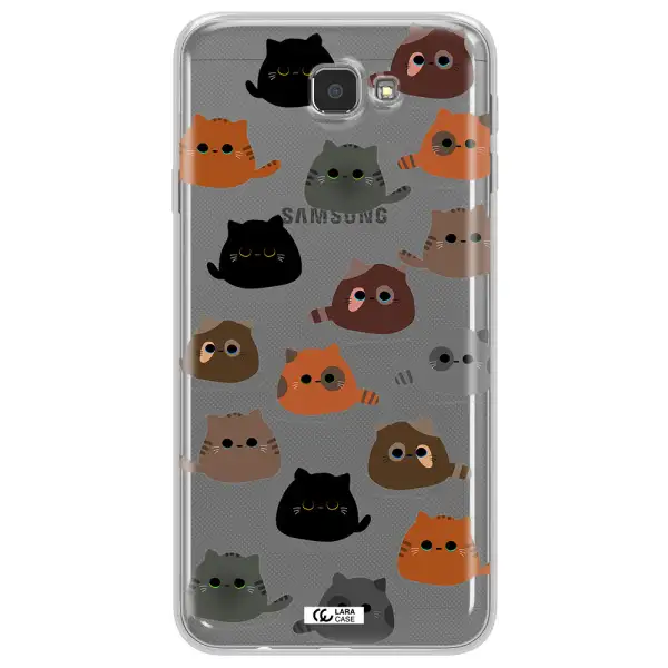 a group of cats with different colors Samsung J7 Prim Clear TPU Case