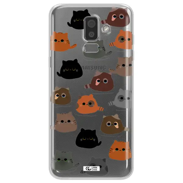 a group of cats with different colors Samsung J8 Clear TPU Case