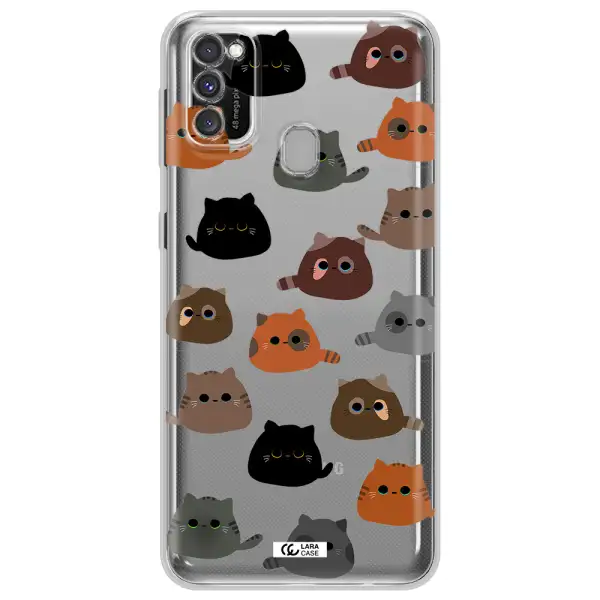 a group of cats with different colors Samsung M30S Clear TPU Case