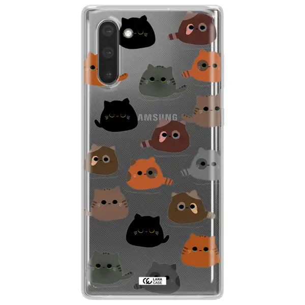 a group of cats with different colors Samsung Note 10 Clear TPU Case