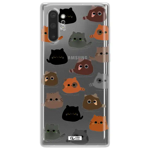 a group of cats with different colors Samsung Note 10 Plus Clear TPU Case