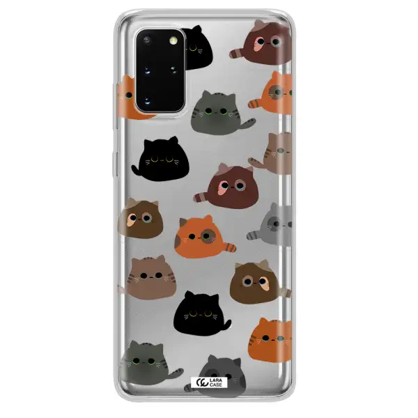 a group of cats with different colors Samsung S 20 Plus Clear TPU Case
