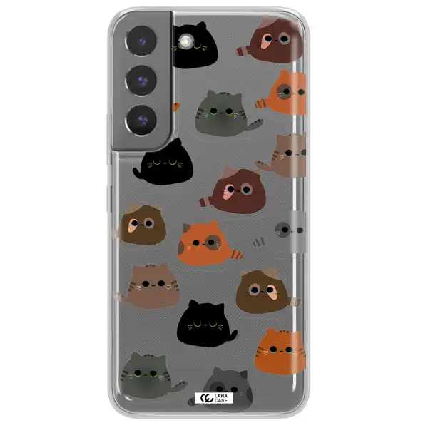 a group of cats with different colors Samsung S 22 Plus Clear TPU Case