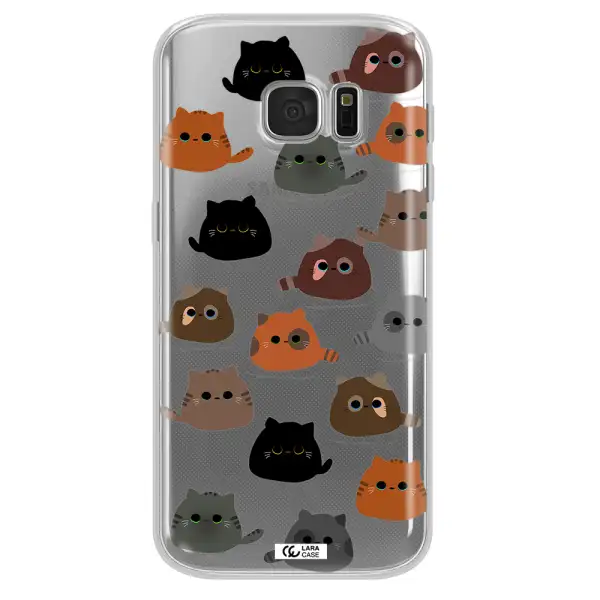 a group of cats with different colors Samsung S 7 Clear TPU Case