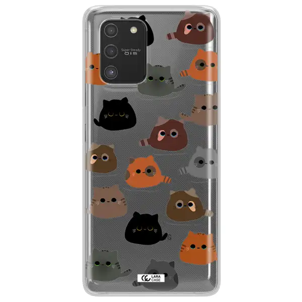 a group of cats with different colors Samsung S10 Lite Clear TPU Case