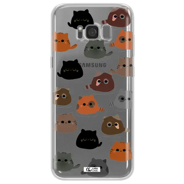 a group of cats with different colors Samsung S8 Plus Clear TPU Case