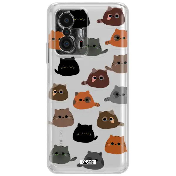 A Group Of Cats With Different Colors Xiaomi 11T Clear Tpu Case
