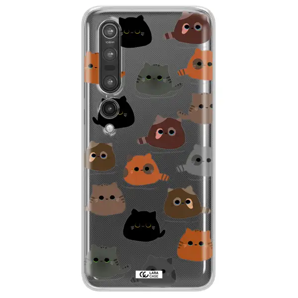 a group of cats with different colors Xiaomi Mi 10 Pro Clear TPU Case