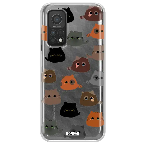 a group of cats with different colors Xiaomi Mi 10T Clear TPU Case