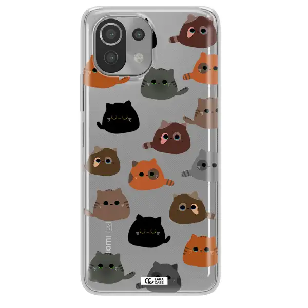 a group of cats with different colors Xiaomi Mi 11 Lite Clear TPU Case