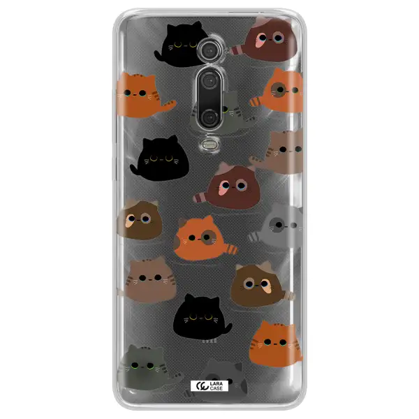 a group of cats with different colors Xiaomi Mi 9T Clear TPU Case