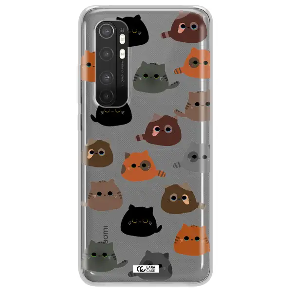 a group of cats with different colors Xiaomi Mi Note 10 Lite Clear TPU Case