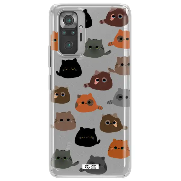 a group of cats with different colors Xiaomi Note 10 Pro Clear TPU Case