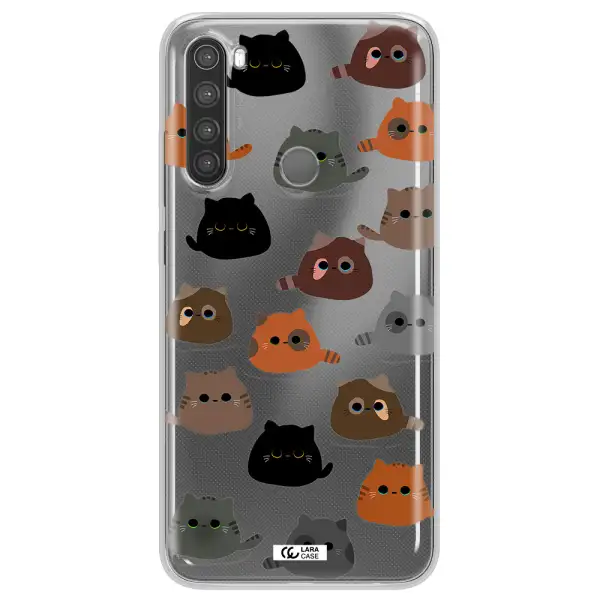 a group of cats with different colors Xiaomi Note 8 Clear TPU Case