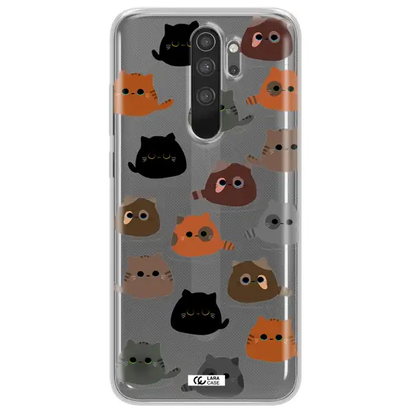 a group of cats with different colors Xiaomi Note 8 Pro Clear TPU Case