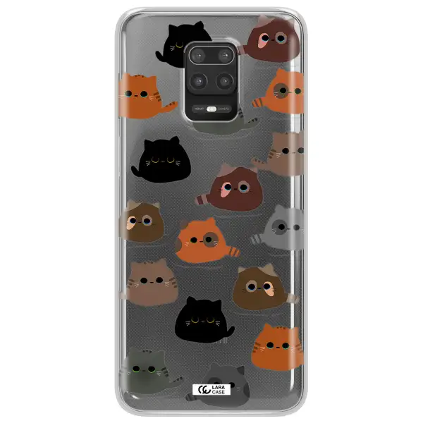 a group of cats with different colors Xiaomi Note 9S Clear TPU Case