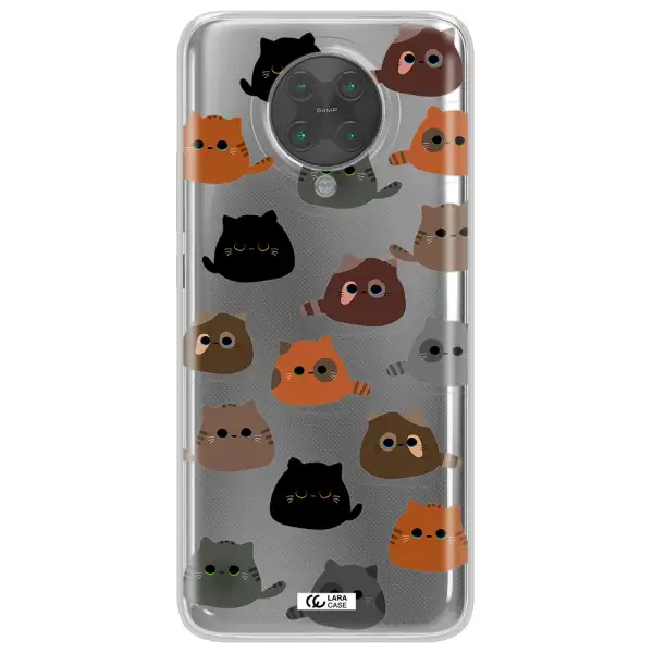 a group of cats with different colors Xiaomi Poco F2 Pro Clear TPU Case